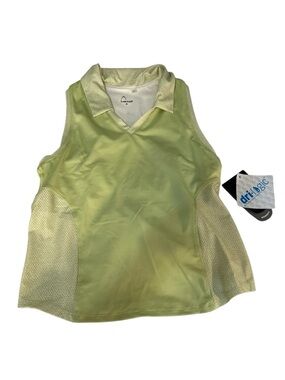 HEAD dri-logic  Sleeveless Polo Tank - Light Green Tennis Pickleball Top Medium